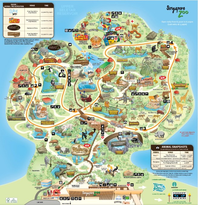 新加坡動物園地圖